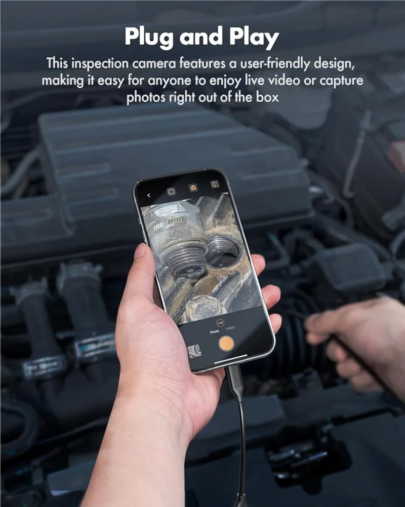 Anykit USB Endoscope inspection Camera Borescope Fit for iPhone and Android