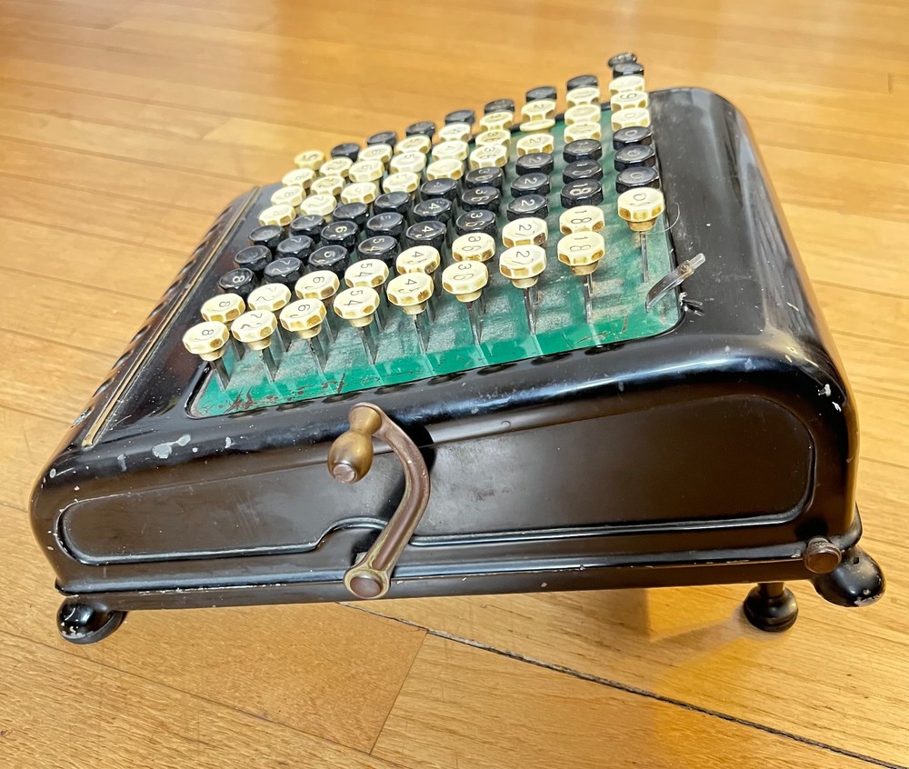 Antique Burroughs Class 5, 10 Column, Key-Driven (Comptometer) Calculator