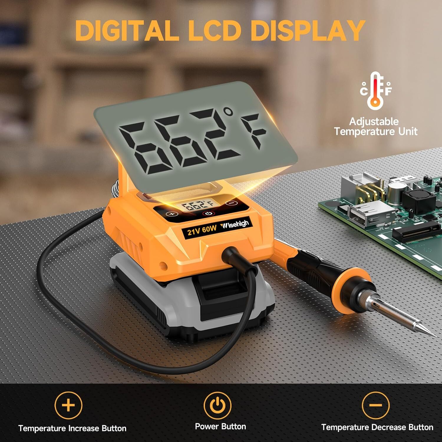 Cordless Electric Digital Soldering Iron Station for Dewalt 20V Max Battery