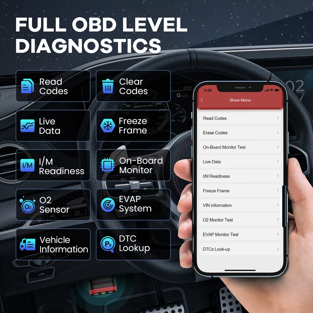 Thinkdiag mini OBD2 Scanner All Systems ABS SRS Car Diagnostic Tool Bluetooth