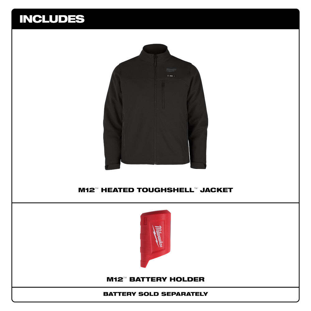 Milwaukee M100B-20M M12 12V Durable Li-Ion Heated TOUGHSHELL Jacket - Bare Tool