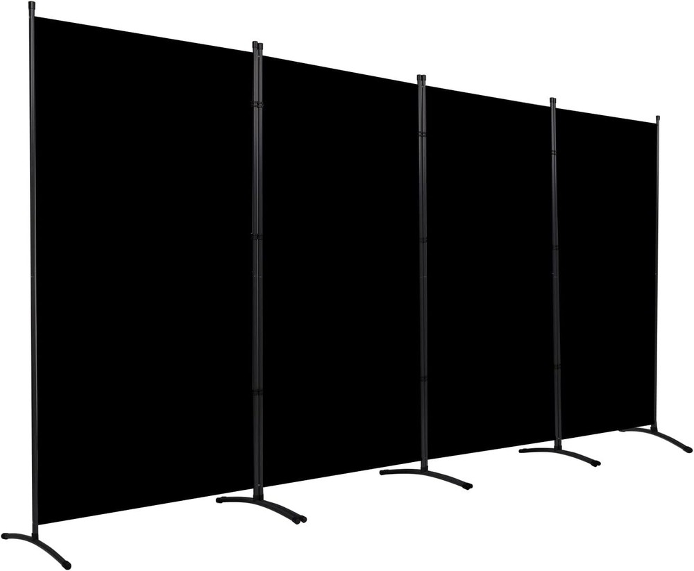Room Divider 6FT Folding Privacy Screens, 4 Panel Partition 4 Panel, Black