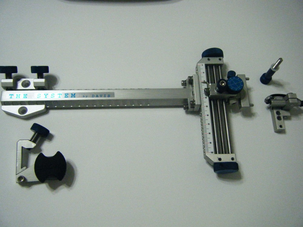 5" DAVIS SIGHT-Double Knob-Silver/LT Blue-8.5" ext