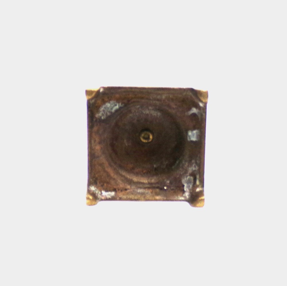 VINTAGE 4 5/8" SOLID BRASS SMALL GOTHIC TAPER CANDLE HOLDER SET