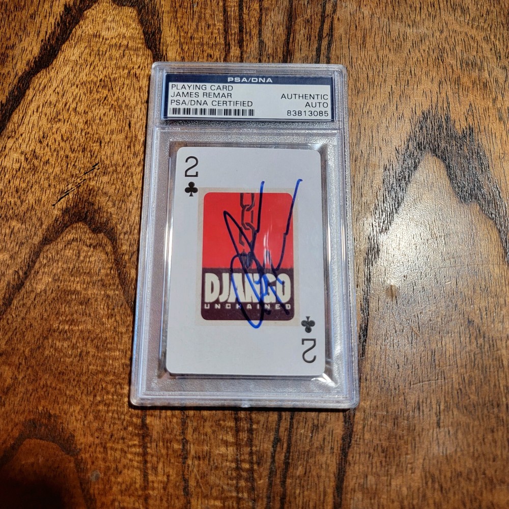 James Remar Signed Django Unchained Trading Card PSA DNA Auto Encapsulated