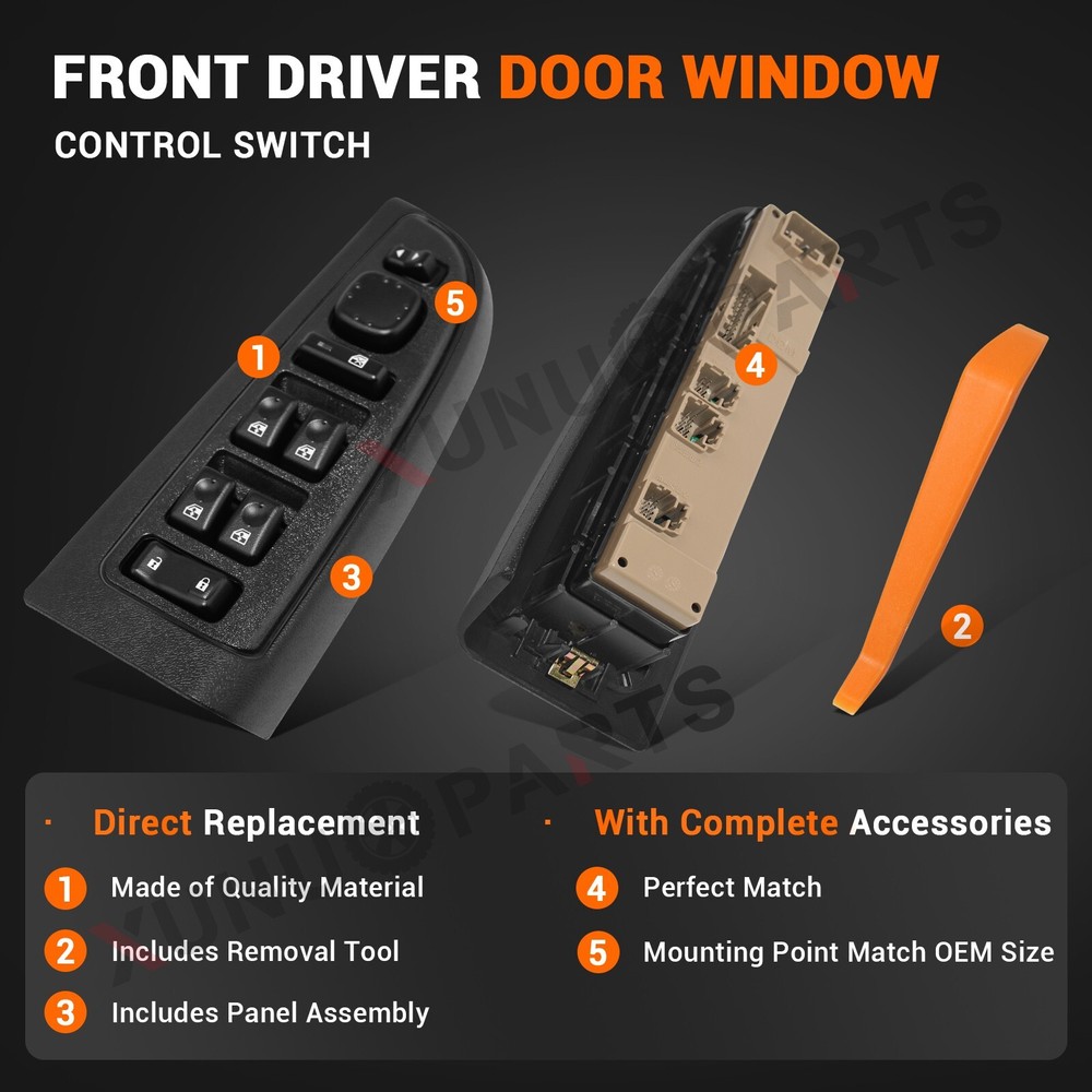 Front Driver Power Window Switch & Bezel Kit for 2004-2006 Chevy Silverado 1500
