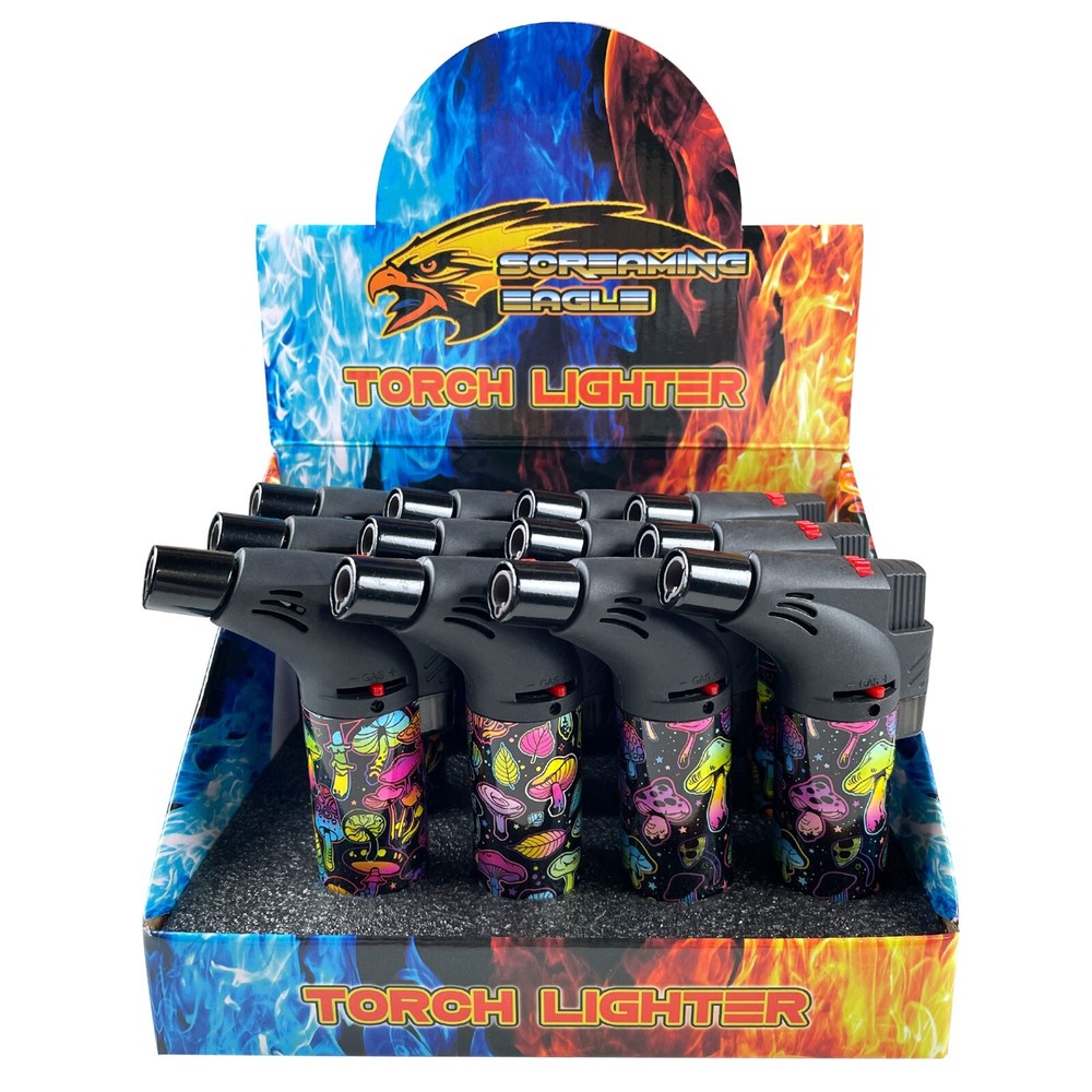 3Pack Jumbo 4" Single Jet Flame Torch Gun Lighter Refillable Lockable Colorful