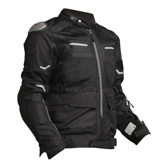 ROYAL ENFIELD "CROSSROADER RIDING LIGHT GREY & BLACK JACKET"