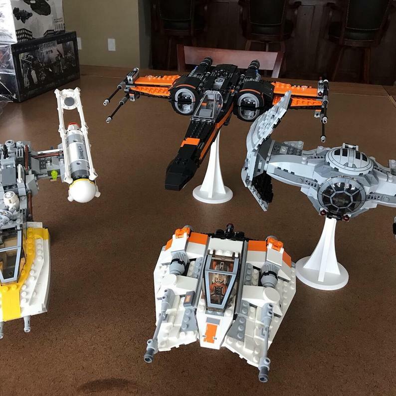 Flight/Display Stands (Brick System Compatible - Various Styles) - 3D Printed