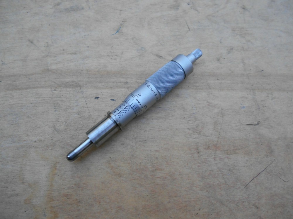Brown & Sharpe rounded anvil micrometer head .001"