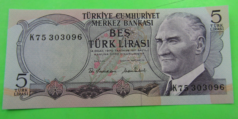 TURKEY, 5  LIRASI, 1970