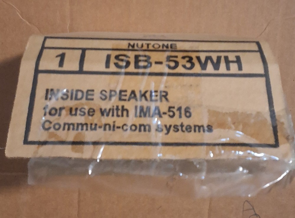 Nutone ISB-53WH Intercom Speaker- New
