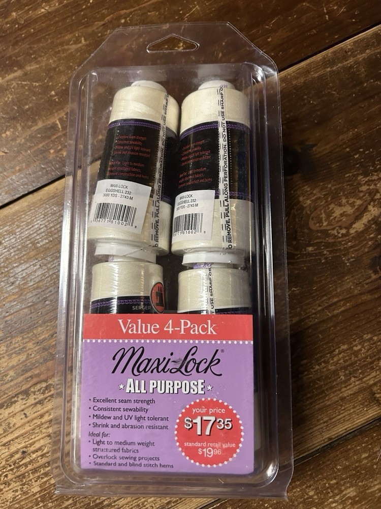 232 A&E Maxi-Lock Cone Thread 3,000yd-Eggshell 4 PACK
