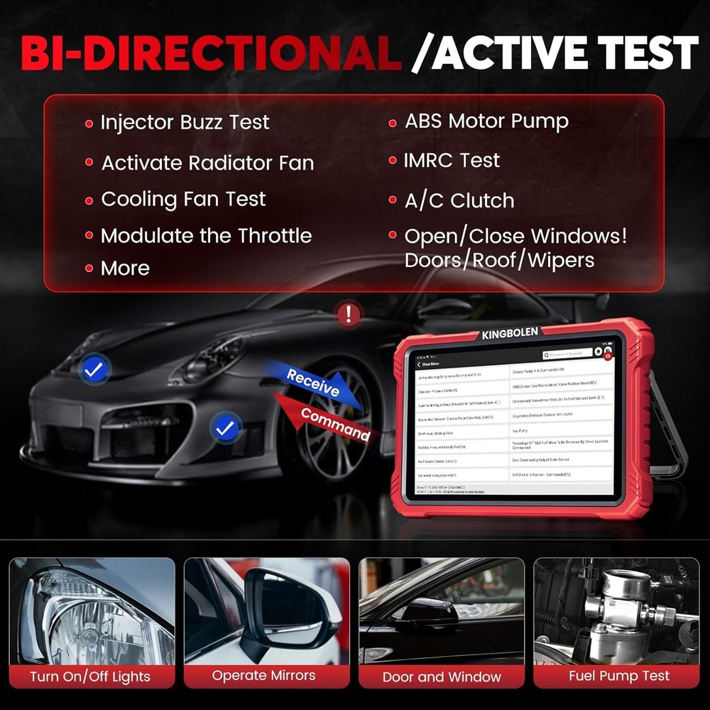 2025 KINGBOLEN K10 PRO PLUS OBD2 Car Diagnostic Tool Scanner Key ECU Coding TPMS