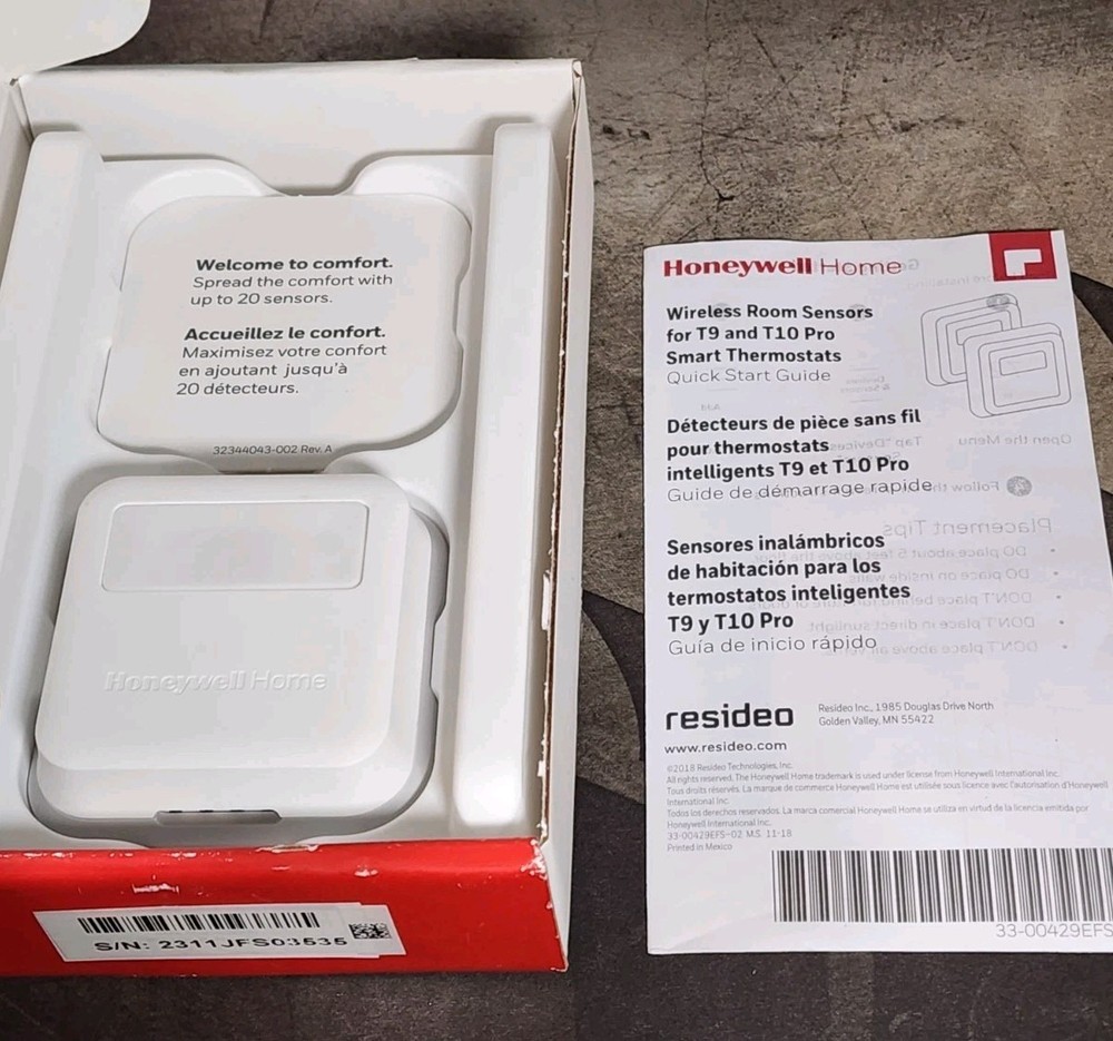 Honeywell RCHTSENSOR-1PK Smart Room Sensor, One Sensor
