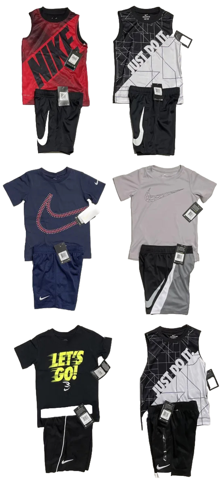 Nike Dri-FIT 2-Piece Short Set with Tank or T-Shirt, Size 4-7