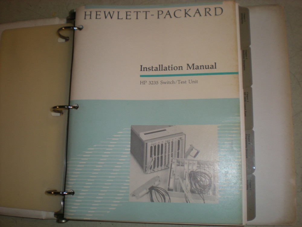 Hewlett Packard Programming & System Info Manual for HP 3235 Switch/Test Unit