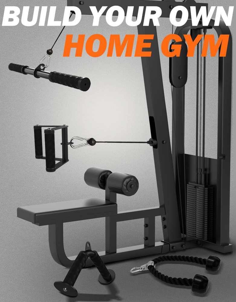 Cable Machine Attachment Set for Gym & Home Workouts, LAT Pulldown Attachment...