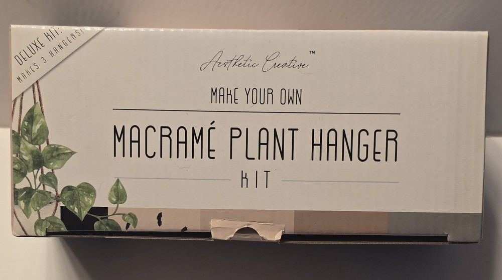 Aesthetic Creative Macrame Plant Hanger Kit with Instruction Book Tutorials