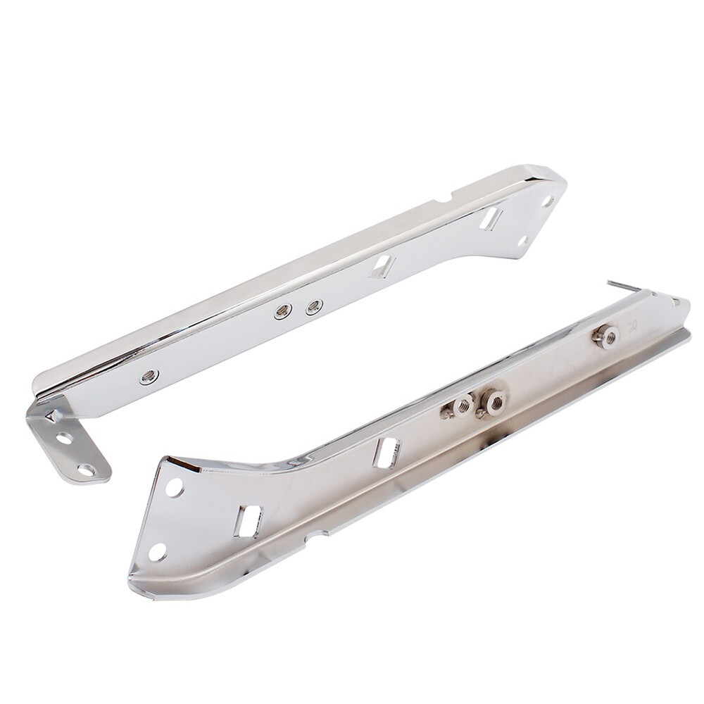 Chrome Left & Right Saddlebag Rail Support Brackets For Harley Touring 1985-2008