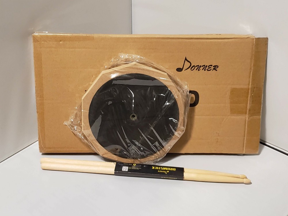 Practice Drum Pad 8" with Drum Sticks Donner