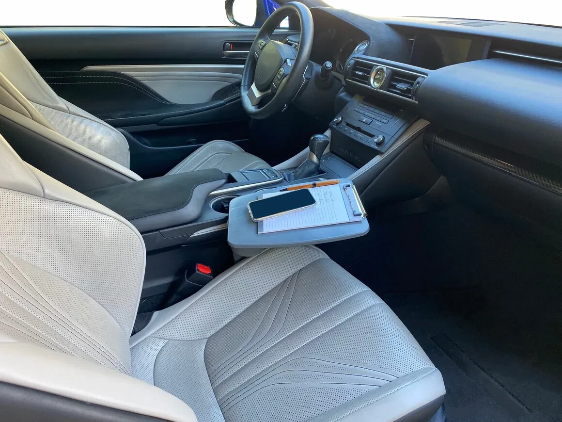 Portable Car Desk with Removable Clipboard/Drink Holders
