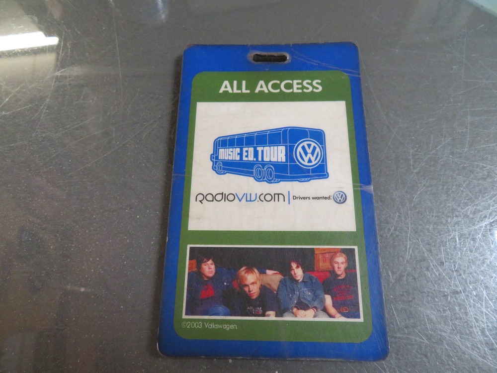 Volkswagen Music Ed 2003 / 2004 Tour--The Ataris--Backstage All Access Pass-Crew