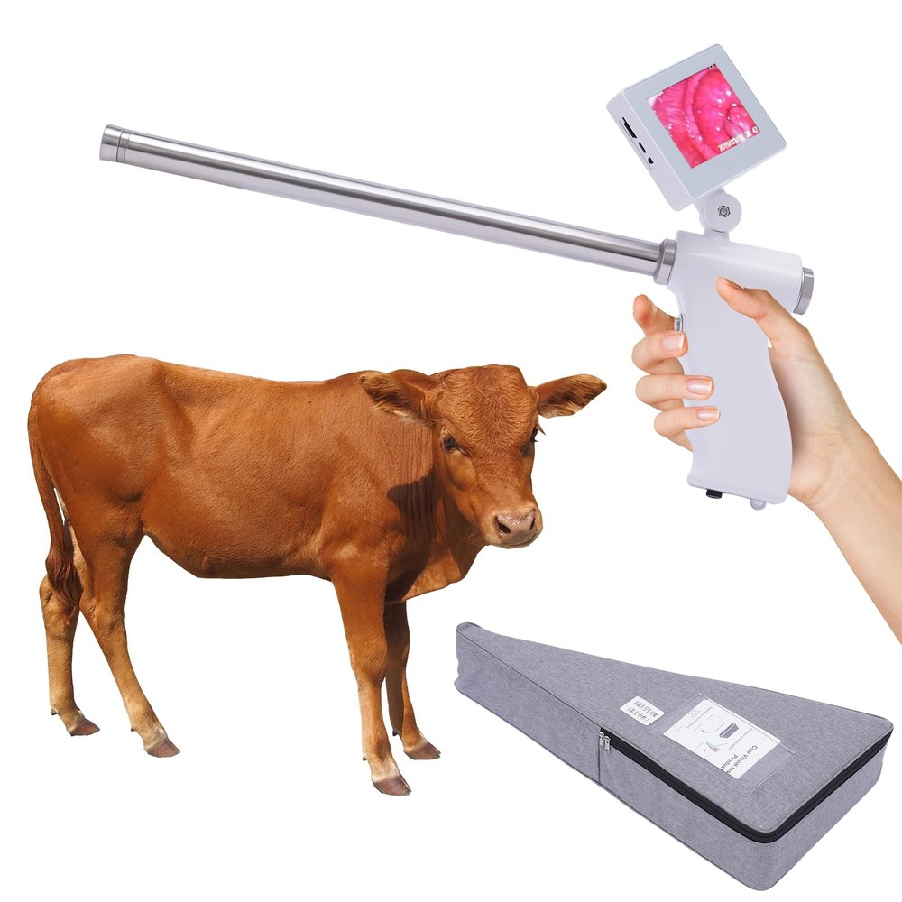 Insemination Kit w/ Adjustable HD Screen For Cows Cattle Visual Insemination Gun