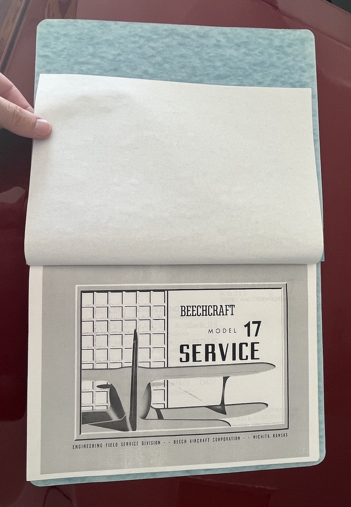 Beechcraft D 17 Series Stagger Wing Service Maintenance Manual Older Copy