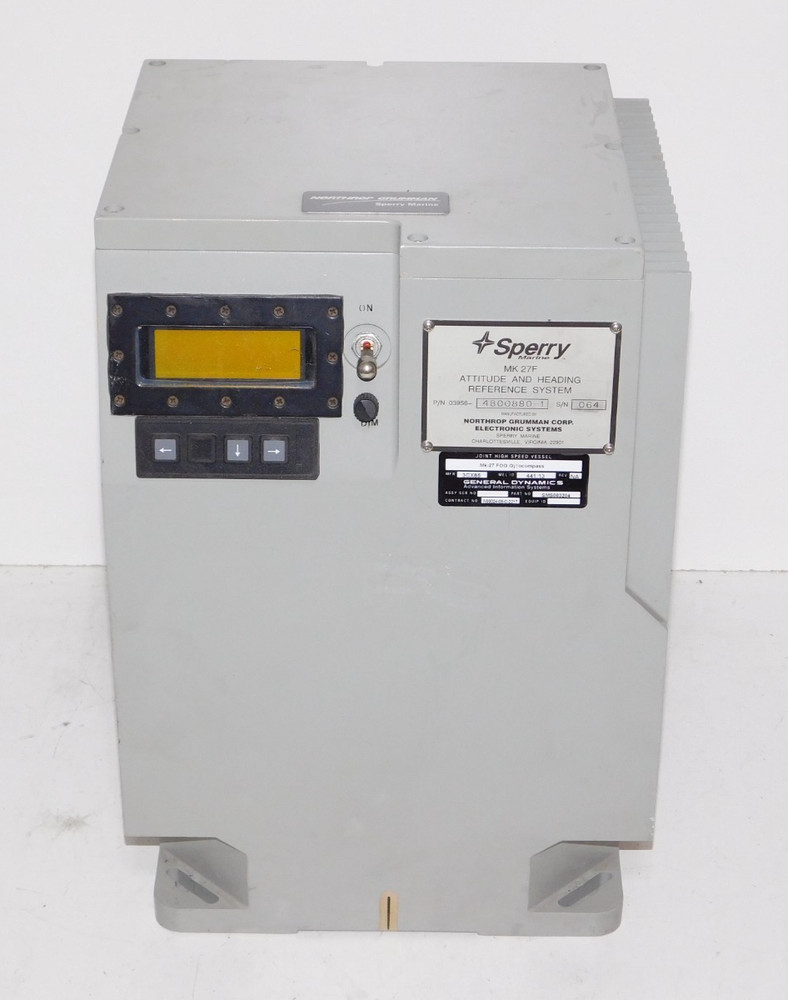 General Dynamics Mk-27 FOG Gyrocompass Sperry Attitude Heading Reference System