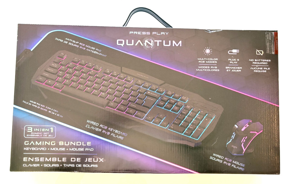 Quantum Gaming Bundle 3 In 1 Gaming Set Keyboard NEW