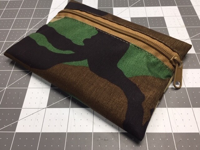 LIVESOUTSIDE M81 Woodland Camo Tactical EDC Green Zipper Bag Small USA Made Army