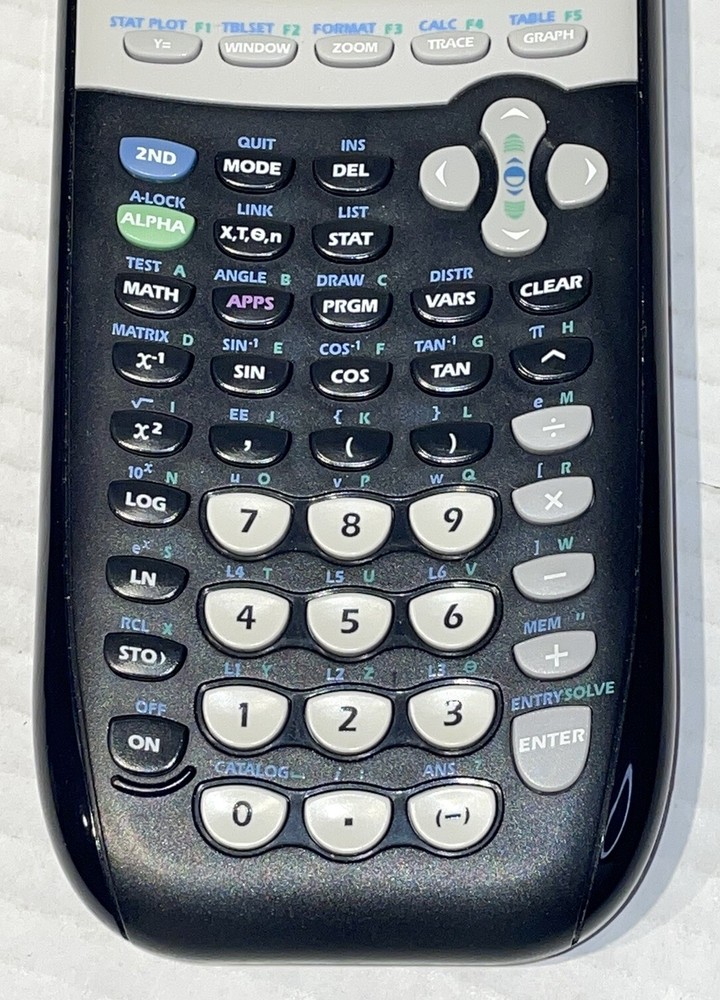 Texas Instruments TI-84 Plus Graphing Calculator w Cable TESTED WORKING