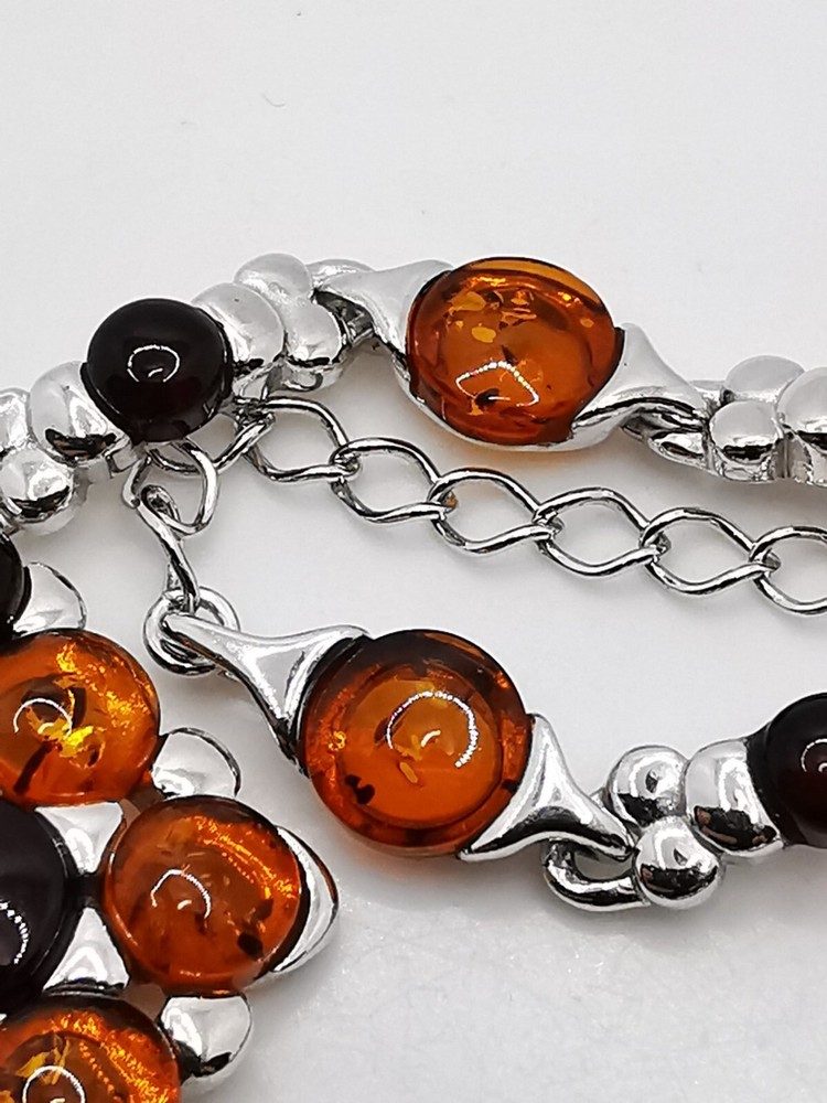 Art Deco Amber Bracelet Bangle Silver 925