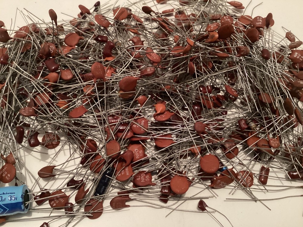 Vintage Assorted capacitors - 15oz