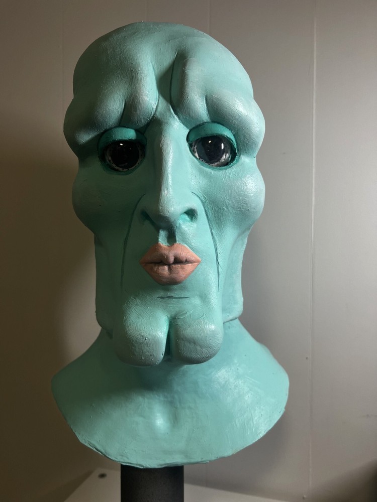Handsome Squidward latex mask