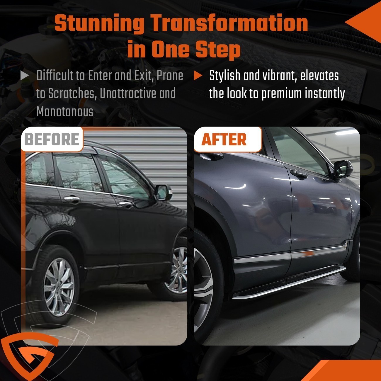 2PCS Running Boards Fit for Honda CRV CR-V 2017-2022 Side Steps Nerf Bar