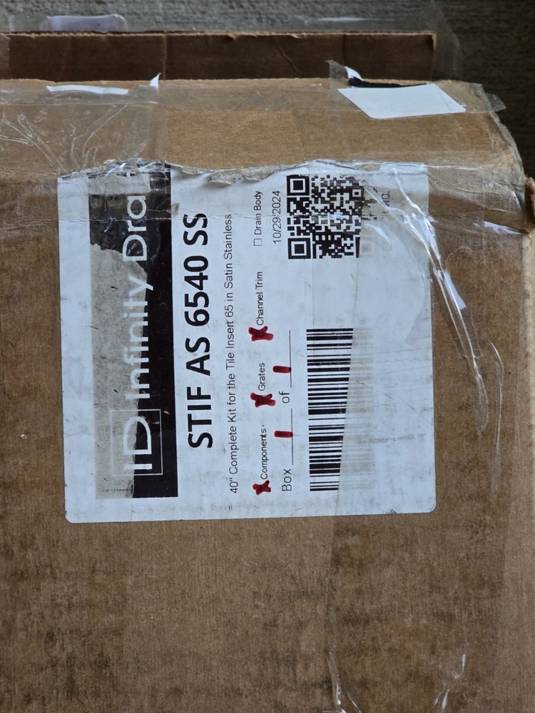 Infinity Drain 40" Linear Tile Insert Frame Kit- Satin Stainless STIF AS 6540 SS