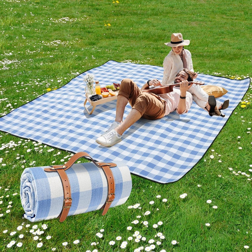 sapsisel 80”x 80” Picnic Blanket Extra Large, Waterproof and Foldable Beach B...