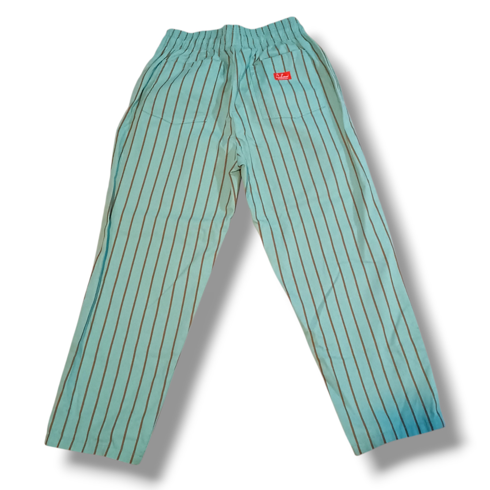 Cookman Mint Chocolate Striped Chef Pants-Large-Unisex-Pockets-String Loop