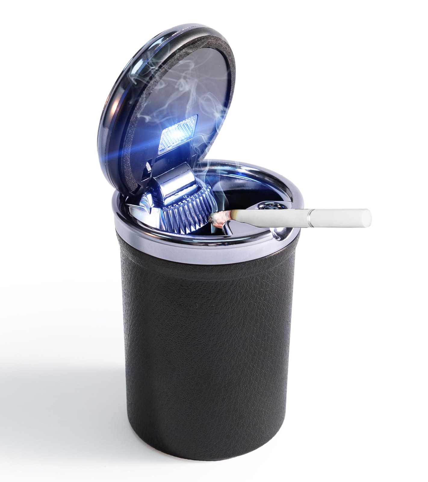 Car Ashtray with Lid Auto Ashtray LED Easy Clean Up Detachable Ashtray