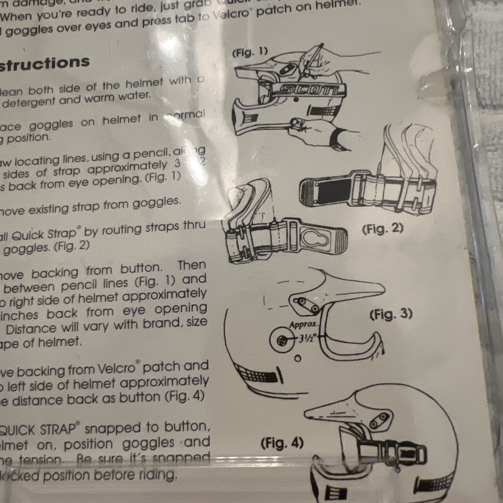 Quick Strap Goggle Straps One Hand Use New