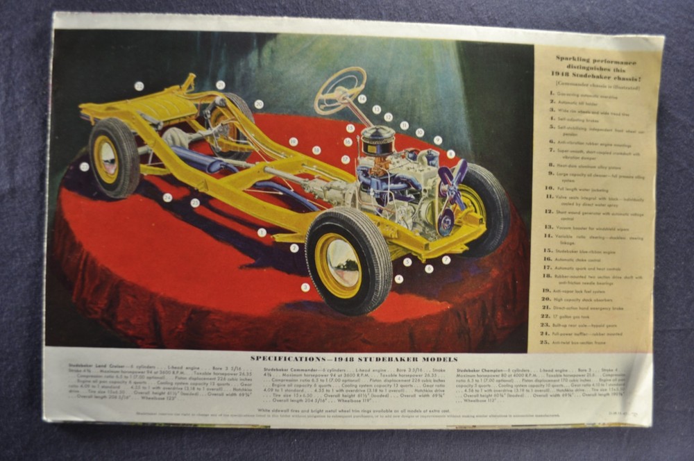 1948 Studebaker Large Brochure Folder Champion Commander Original 48