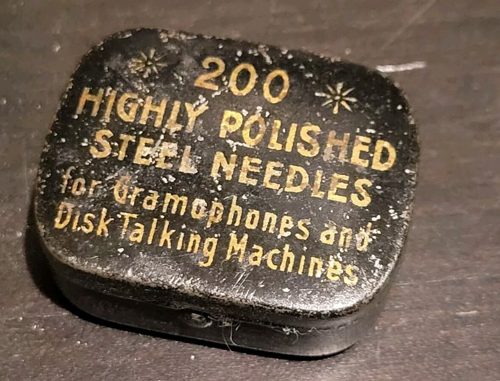 Gramophone phonograph needle tin - Highly Polished