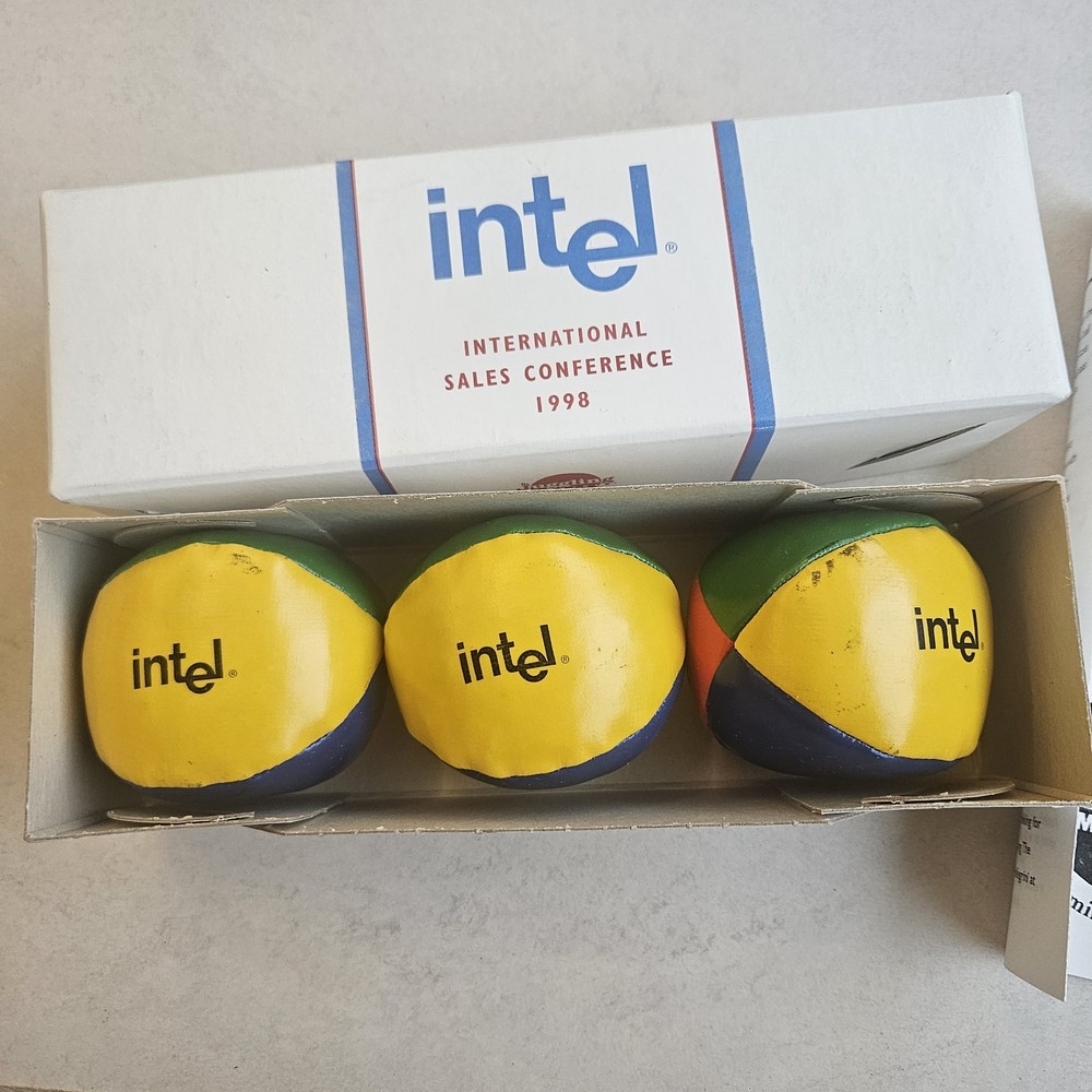 Balls! Intel promo juggling balls! VTG 90s