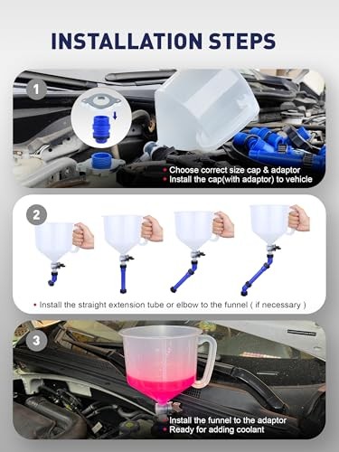 Universal Radiator Burping Funnel - Coolant Bleeder Kit