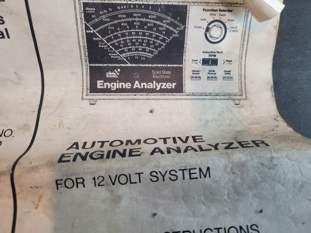 Sears Solid State Electronic Engine Analyzer Model 161.214230 W Cables/Manual