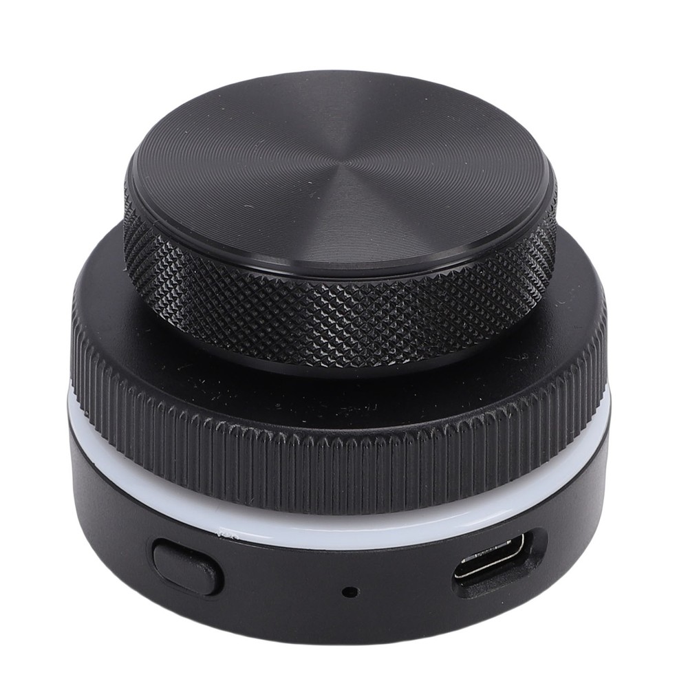 2-Customizable Knob With RGB Light For Volume Control Black