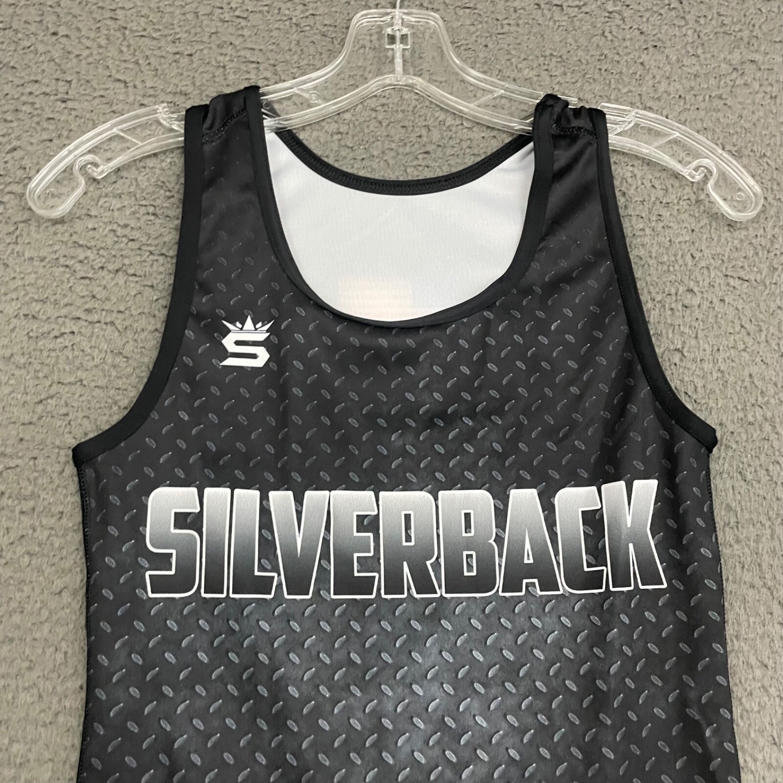 Silverback Match Worn Wrestling Singlet Mens XS Black Team USA Spandex Sports