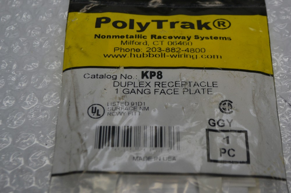 HUBBELL KP8 FACE PLATE NSMP